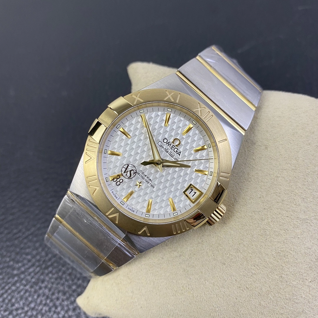 CBD Factory Omega Constellation Co-Axial 35mm Two-Tone White Pattern Dial (123.20.35.20.02.006) 1:1 Super Clone – DD2500 Movement ComfortFit 323
